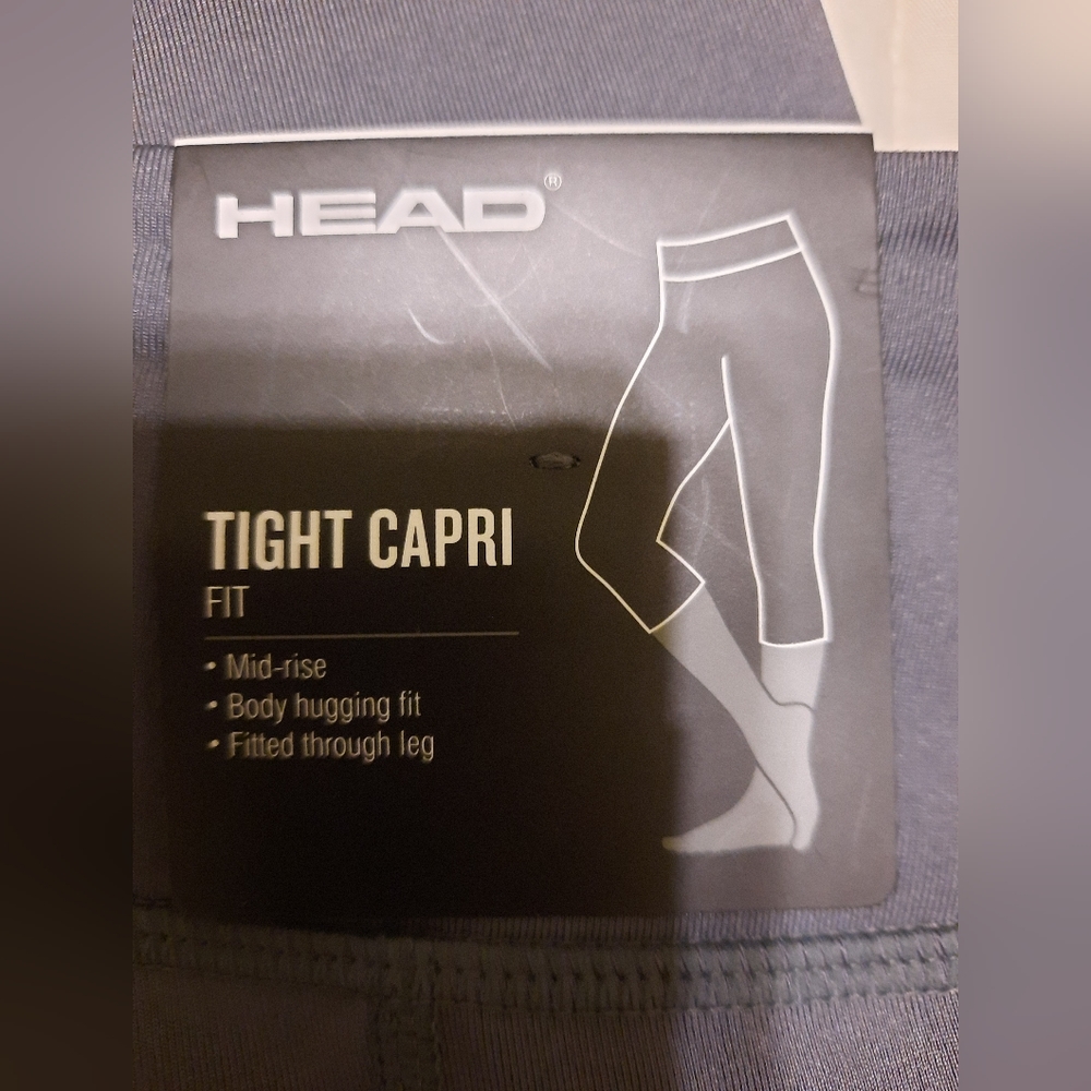 NWT HEAD capri leggings small. gray(B1-17) - Picture 4 of 6